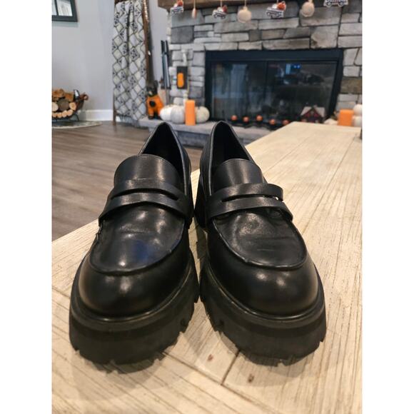 Marc Fisher LTD Latika Women's Black Slip-On Lug Sole Loafers Size 9M - Picture 7 of 9